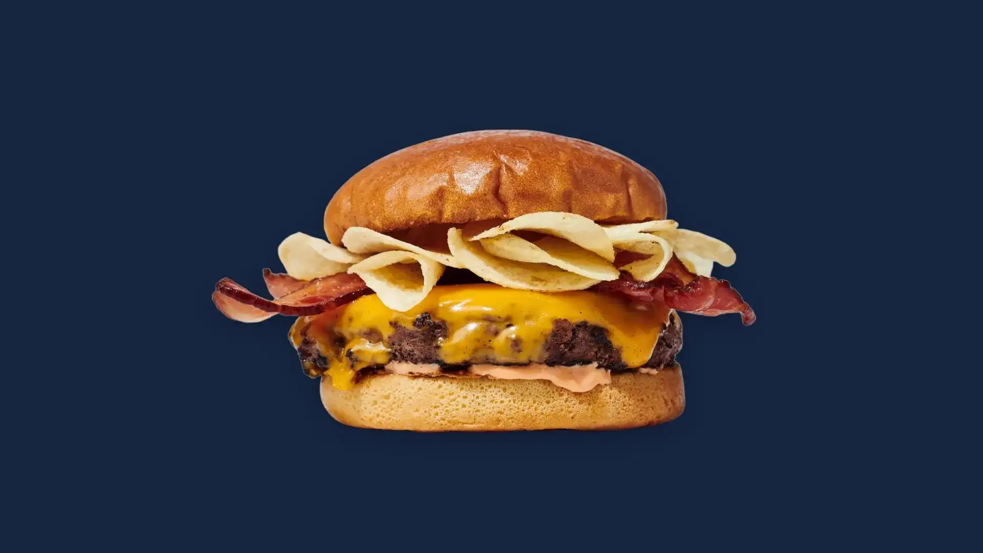 A burger from Bobby's Burgers at Harrah's New Orleans.