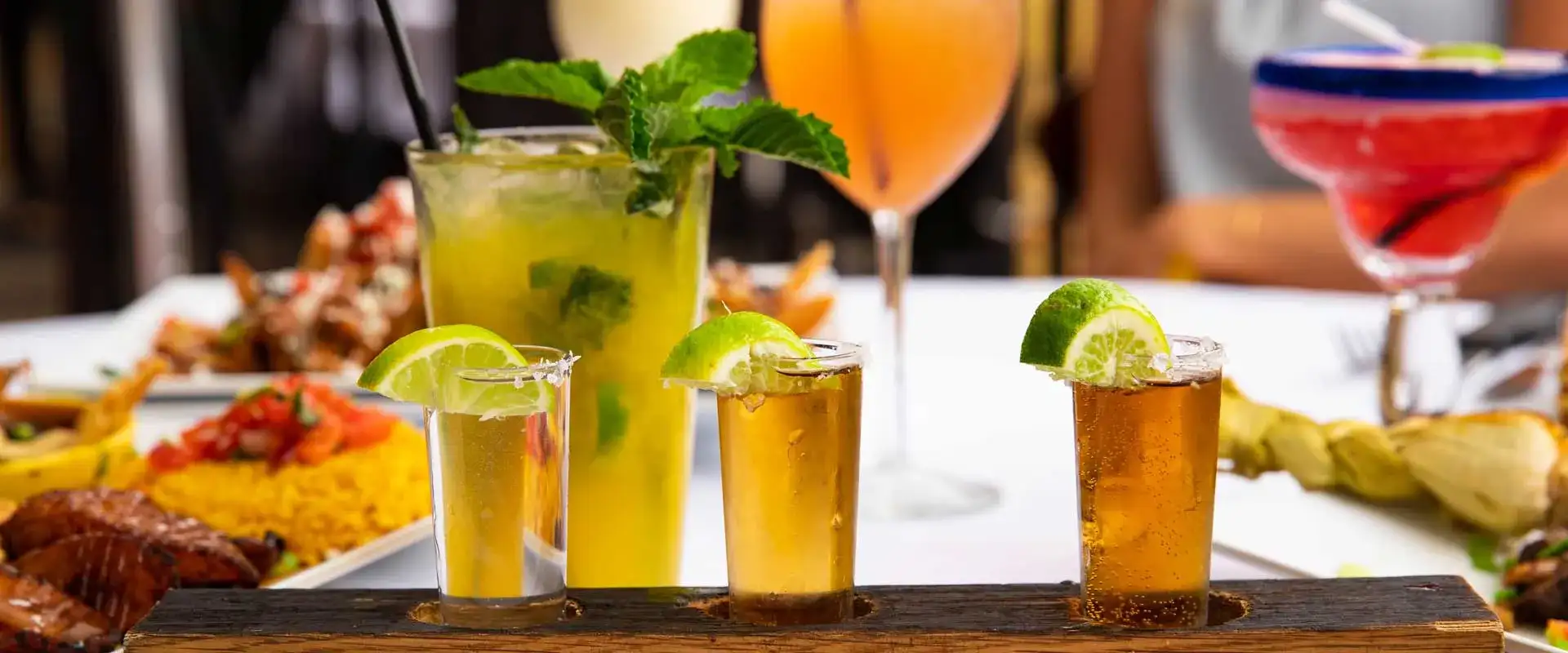 Flight of 3 tequila shots.