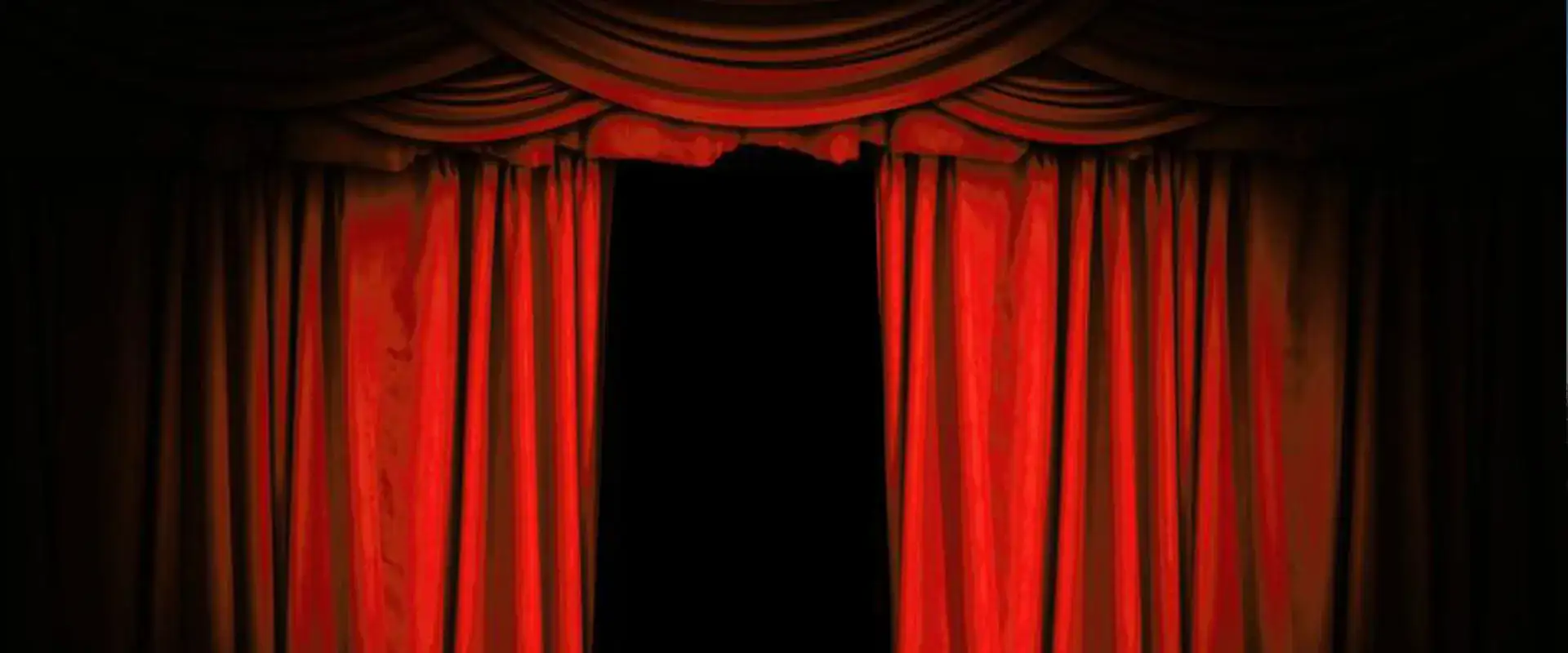 Red curtain on a stage