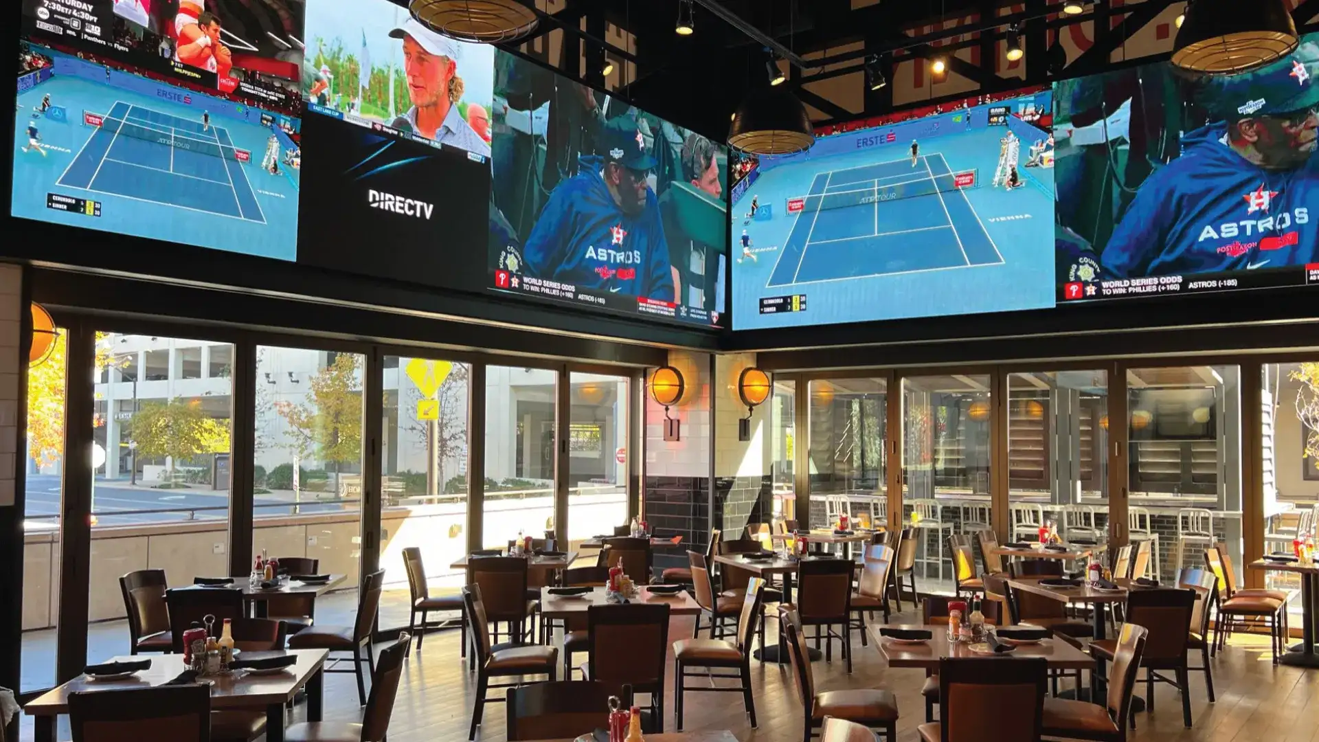 Brew Brothers interior showing sports games