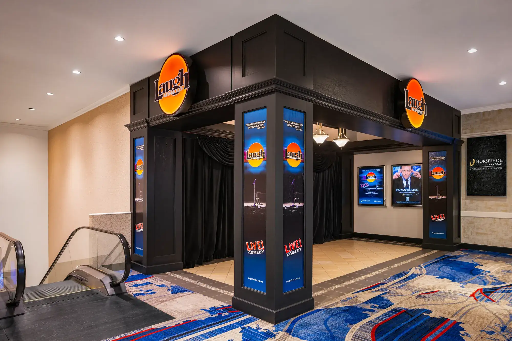 Entrance to The Laugh Factory at Horseshoe Las Vegas.