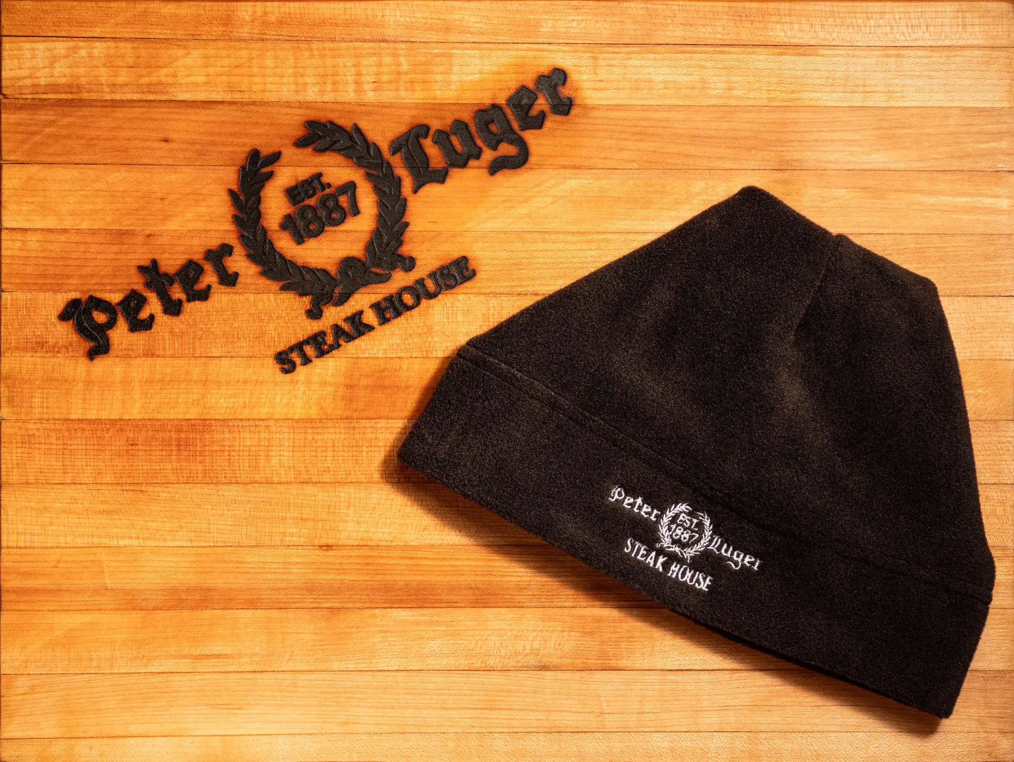 Peter Luger Beanie on a table
