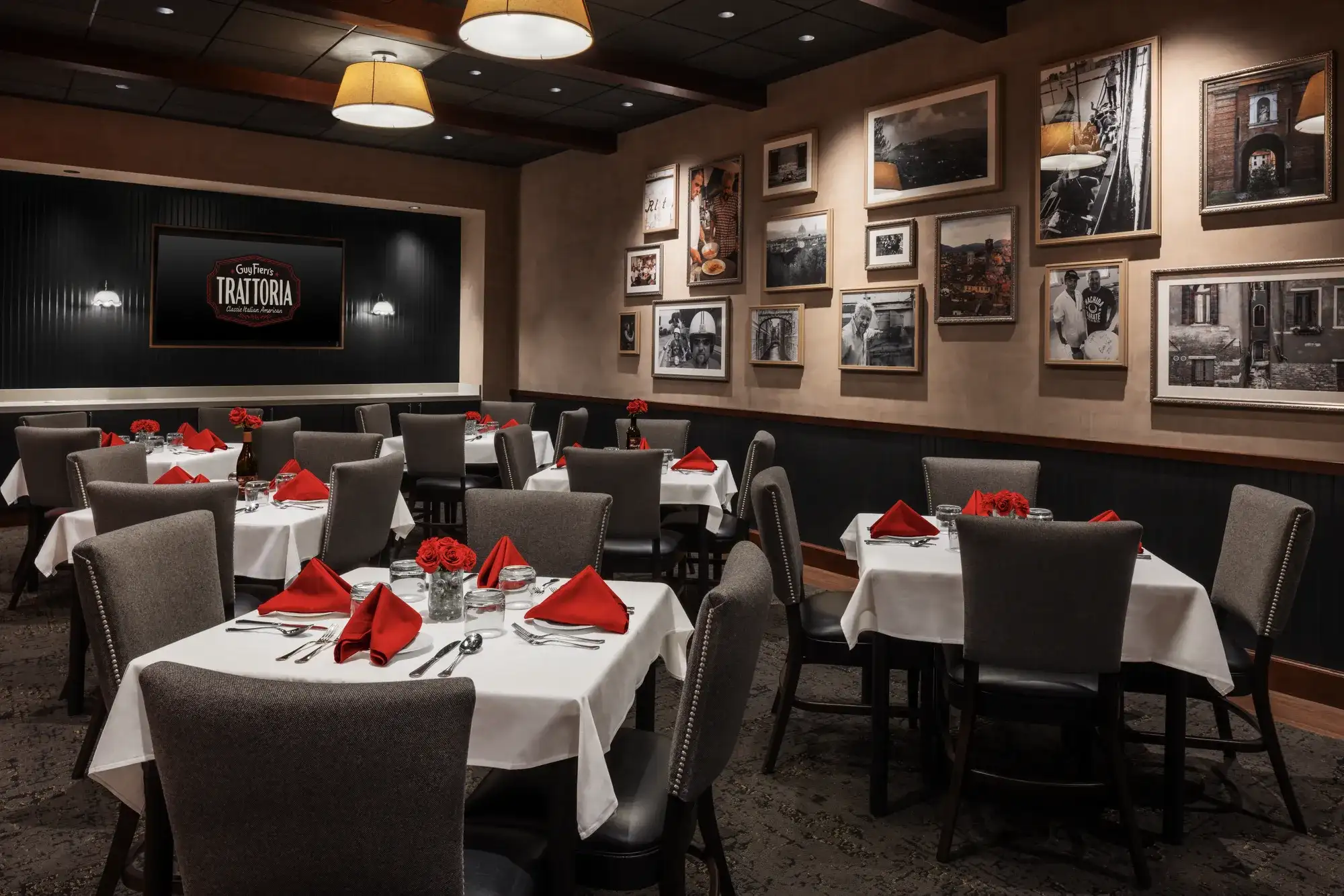 Private dining room at Guy Fieri's Trattoria Eldorado Gaming Scioto Downs