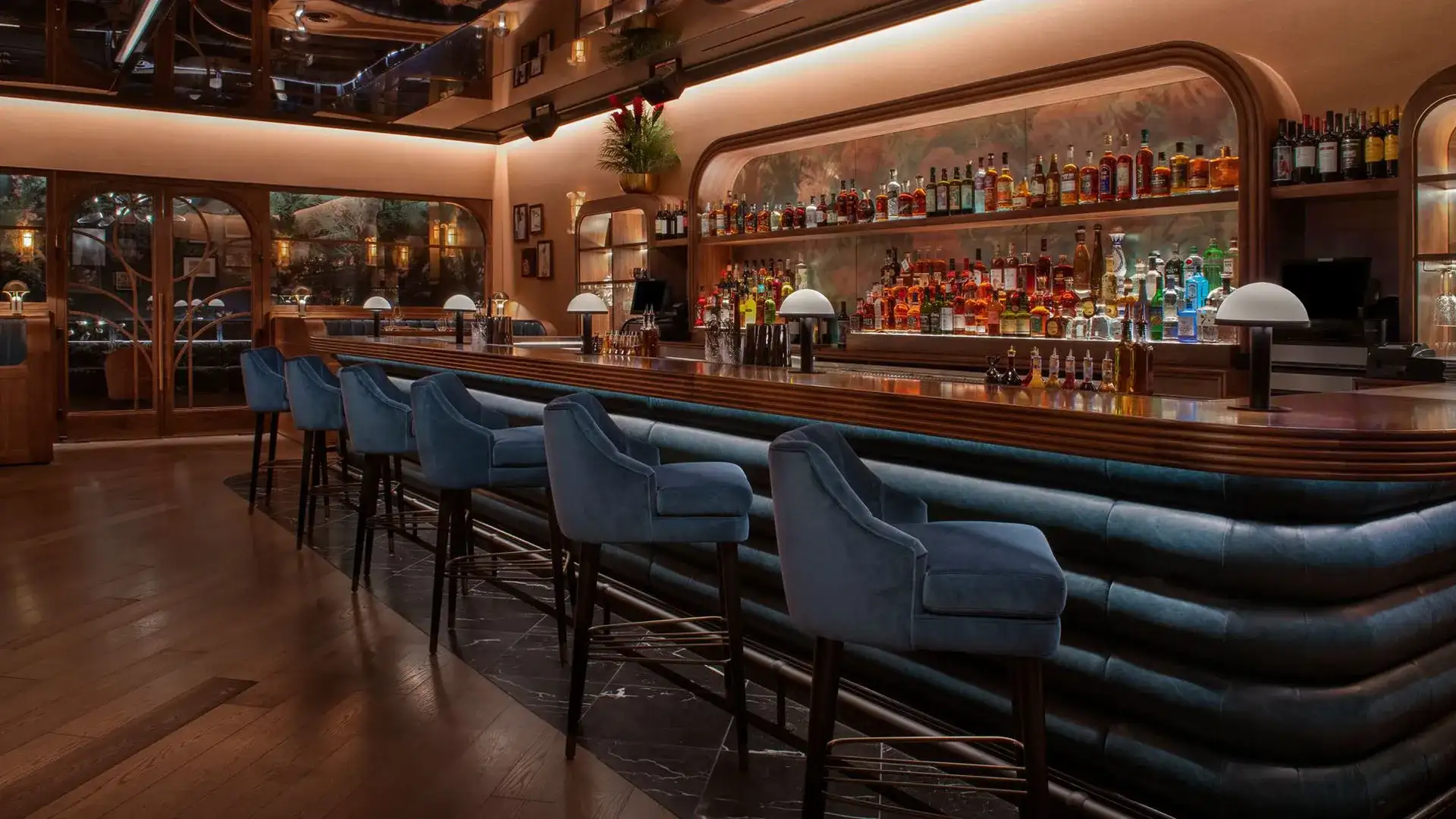 Bar seating at The Count Room in Bugsy & Meyers at Flamingo Las Vegas