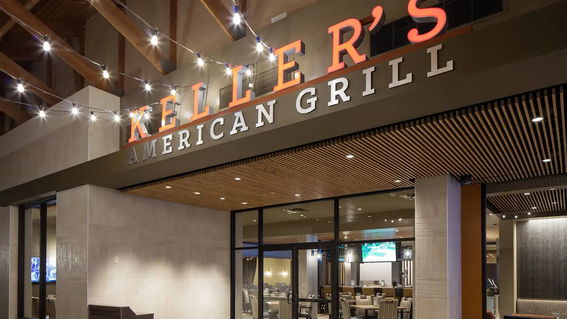 Keller's American Grill entrance.