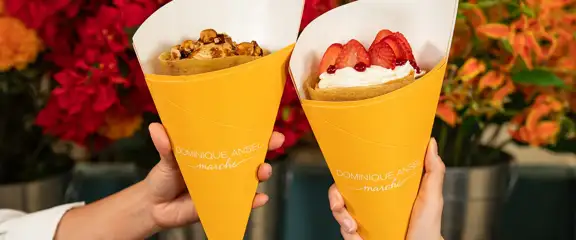 Two sweet crepes at Dominique Ansel Marche at Paris Las Vegas